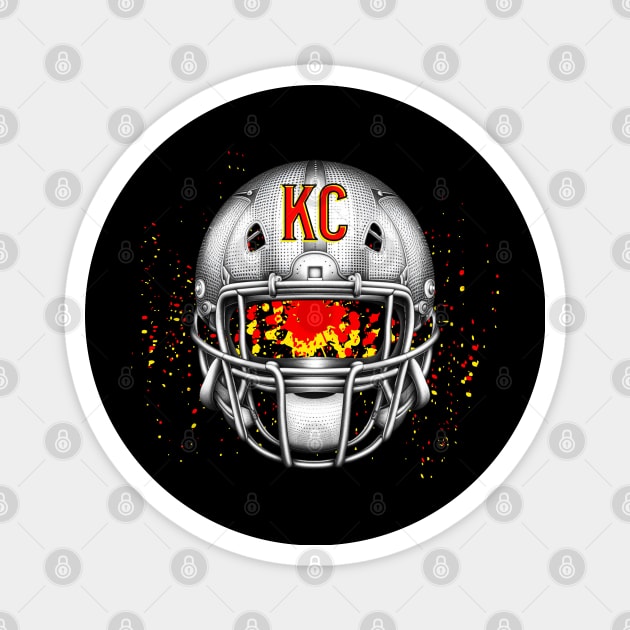 KC Football Helmet Magnet by @orchid-ig.com